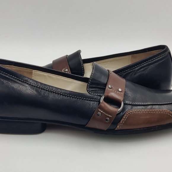 Circa Joan & David Loafers Flats, Black and Brown Shoes Women Size 6M - Picture 5 of 10
